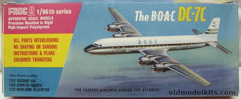 Frog 1/96 Douglas DC-7C BOAC - Lines Brothers New Zealand Issue, F351 plastic model kit